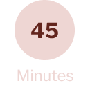 45-minute infrared sauna session duration indicator for wellness therapy at Wellness On Shore in Balmain.